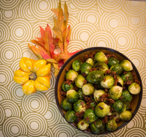 Smoked Tomato Brussels Sprouts