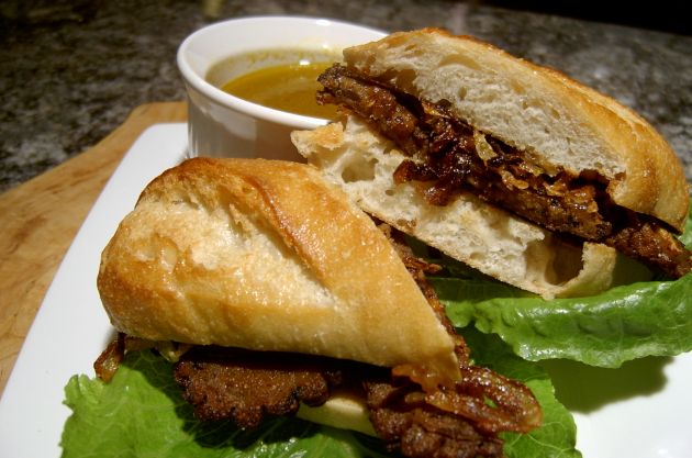 Wild Mushroom French Dip with Crispy Caramelized Onions