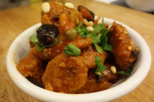 Fruffalo Wings – Puttanesca with Italian Sausage