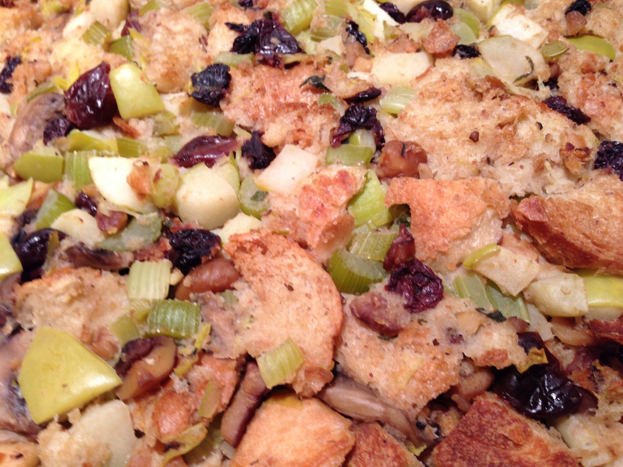 Stuffing with Apple, Dried Cherries & Herb Brown Butter