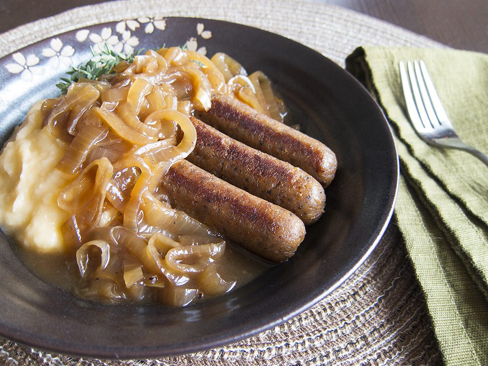 Breakfast Bangers and Mash  Field Roast