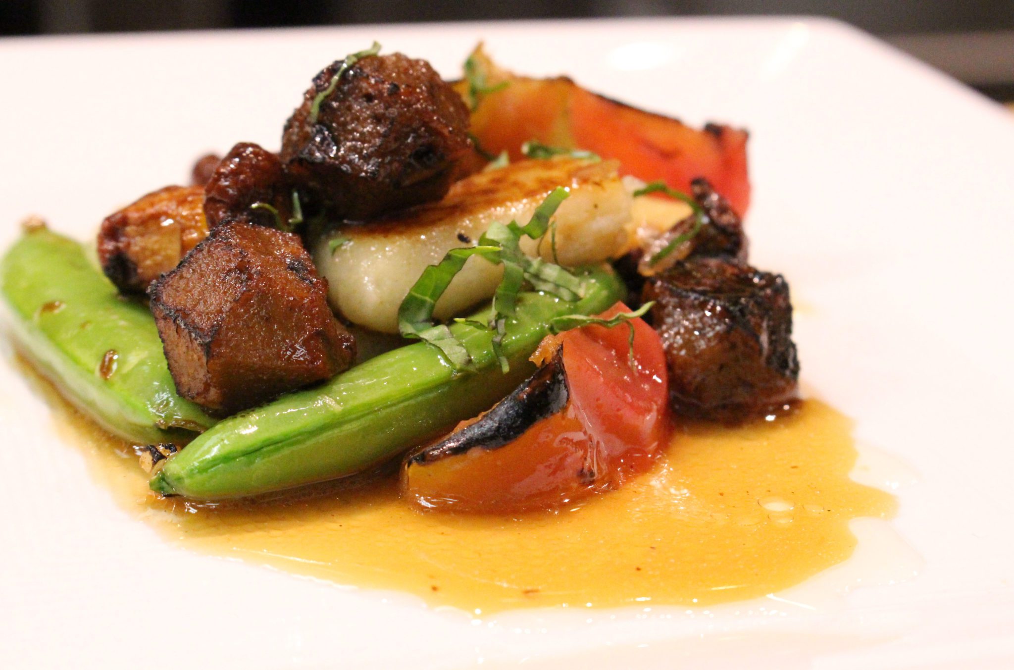 Vegan Gnocchi with Roasted Vegetables and Field Roast Wild Mushroom Meatballs