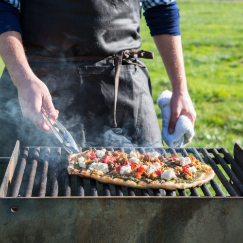 Grilled Pizza Salchicha